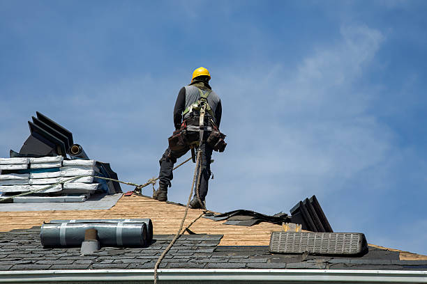Professional Roofing technician working in DeKalb, IL